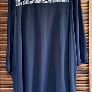 Lane Bryant Dress Womens Plus Size 22-24 Black/white Poly/Rayon Stretch  sku3364